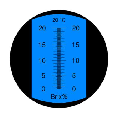 Refractometer Brix 0-20% with 